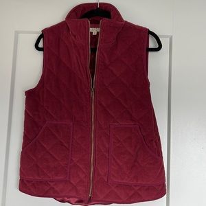 Burgundy corduroy vest - m